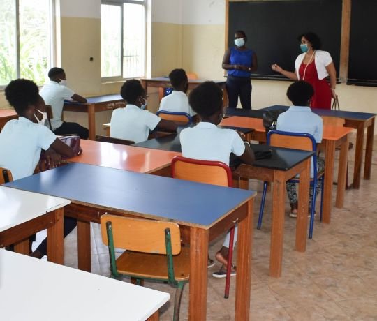 Sala de aula de escola em Cabo Verde (Arquivo). Crédito: Ministério da Educação de Cabo Verde, divulgação 