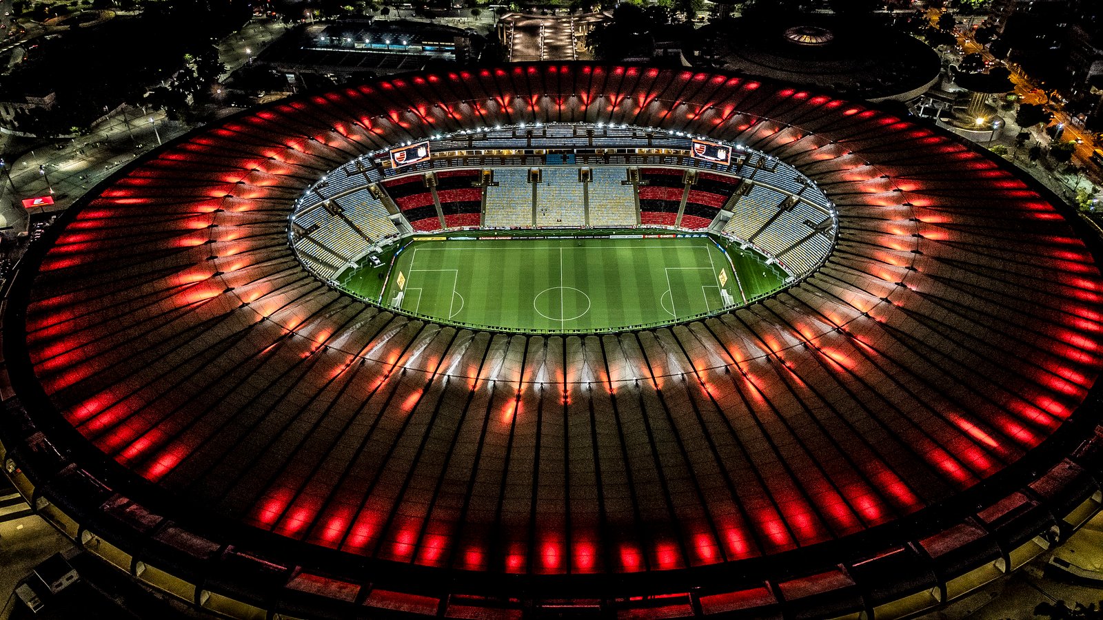 Maracanã em dia de jogo do Flamengo, em maio de 2022. Crédito: Alexandre Vida, Clube de Regatas do Flamengo