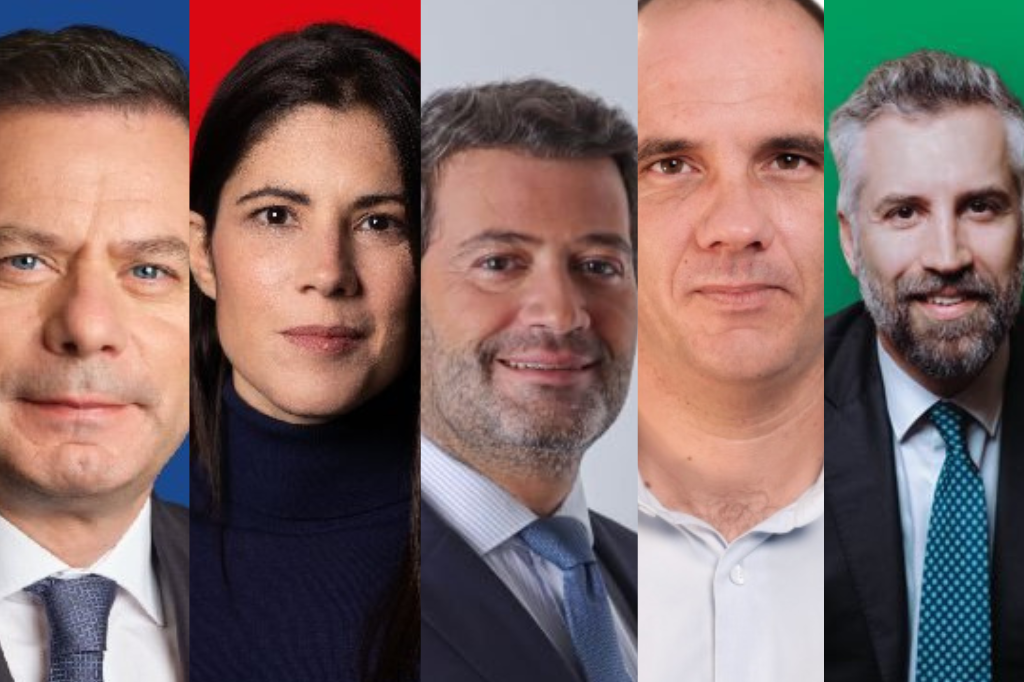 Cabeças de listas para as eleições de 10 de março. Crédito: Reprodução