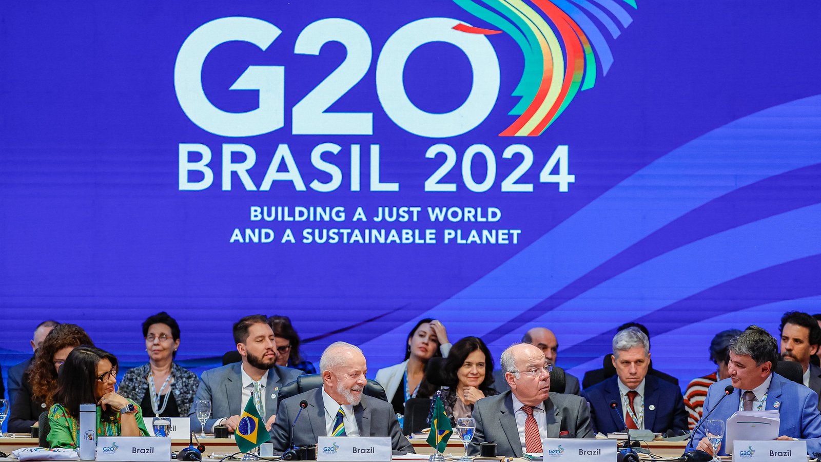 Autoridades brasileiras discutem agenda no G20 Brasil 2024. Crédito: Ricardo Stuckert/PR