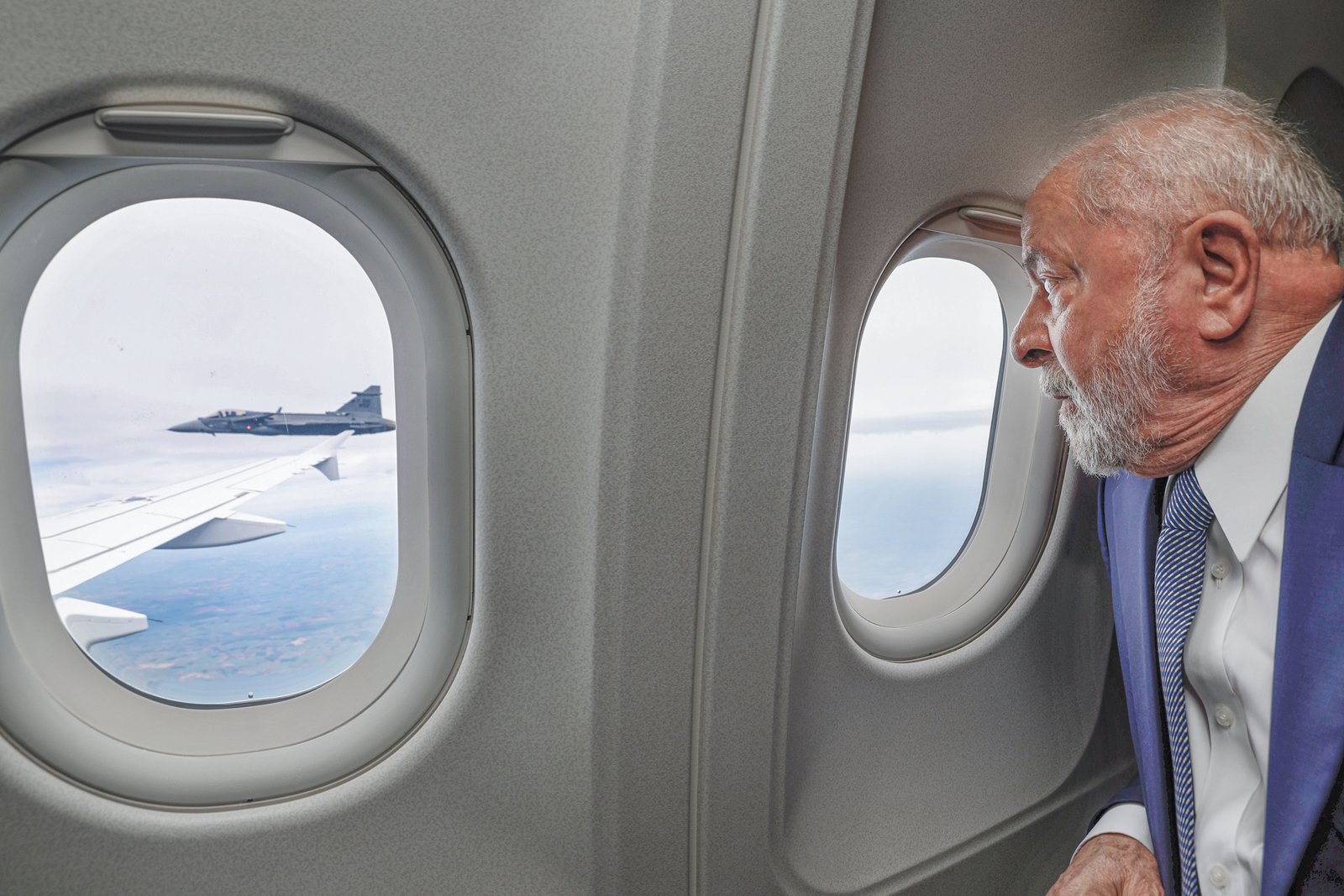 Presidente da República, Luiz Inácio Lula da Silva, durante cerimônia de inauguração da linha de produção do caça Gripen e visita à linha de produção da Embraer (Arquivo). Crédito: Ricardo Stuckert, PR