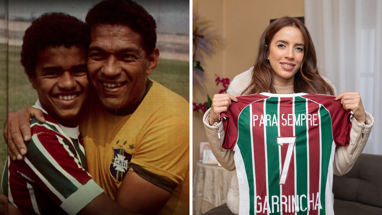 Garrinchinha seguiu os passos do pai, ícone do futebol brasileiro. Crédito: Divulgação CBF/João Carvalho