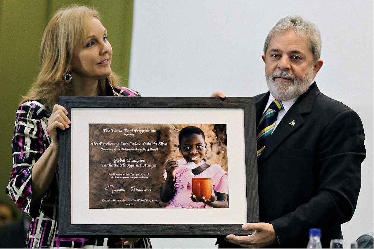 Presidente Lula foi condecorado em 2010 pela ONU com o título de 'Campeão Mundial na Luta Contra a Fome' Crédito: Ricardo Stuckert, Presidência da República