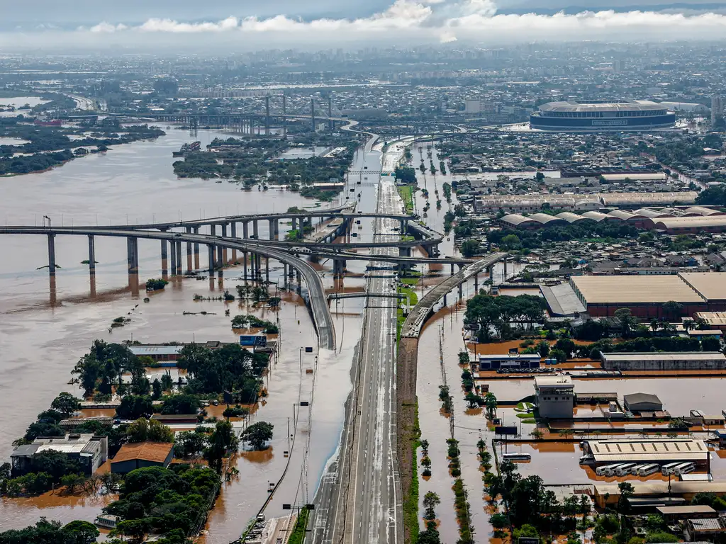 Canoas inundada. Crédito: Ricardo Stuckert, PR