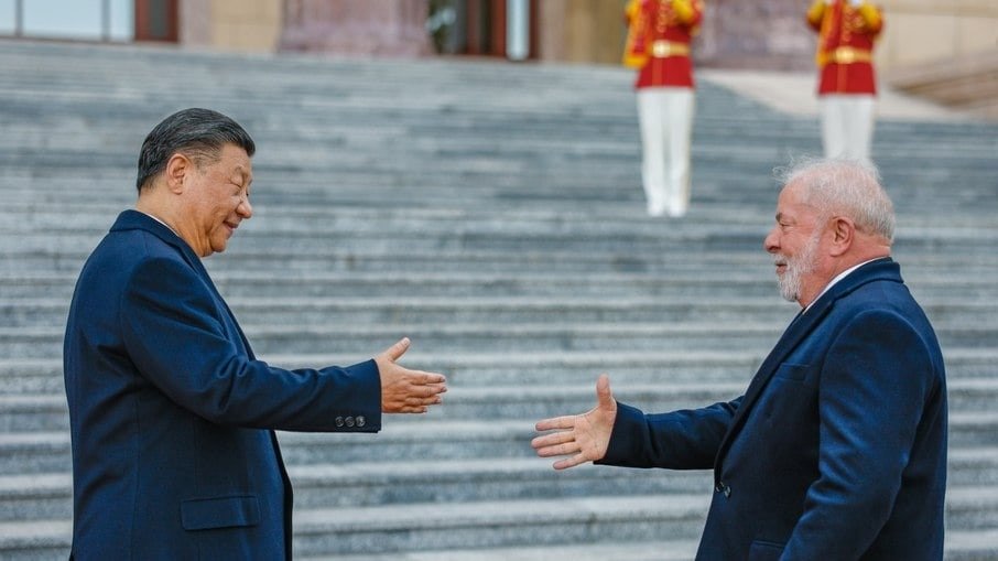 Presidente chinês, Xi Jinping (à esquerda) e Lula. Crédito: Ricardo Stuckert, PR, Arquivo