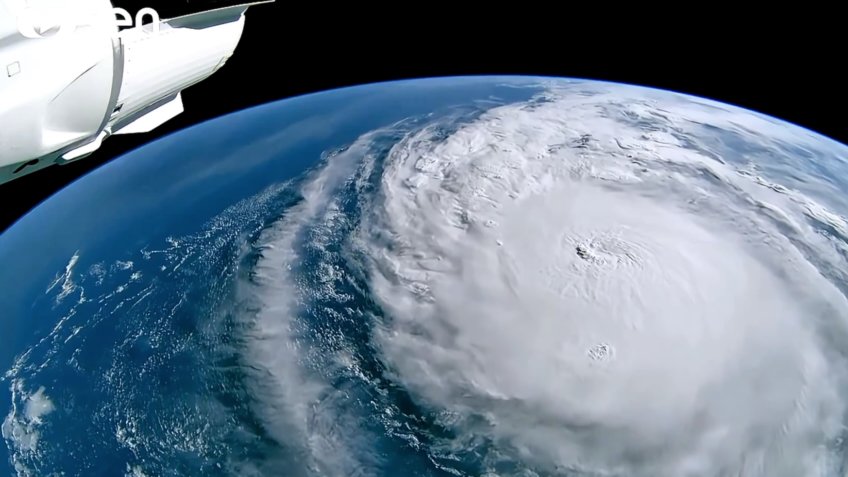 Furacão Milton se aproxima da costa da Flórida, nos Estados Unidos Crédito: NOAA